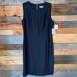 NWT Calvin Klein Dark Chambray Sheath Dress